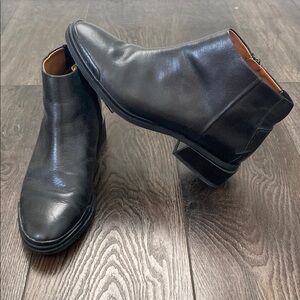 Franco Sarto Black Leather Ankle Boots